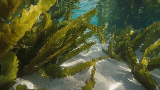 Natureza Oceano Floresta de algas Luz solar