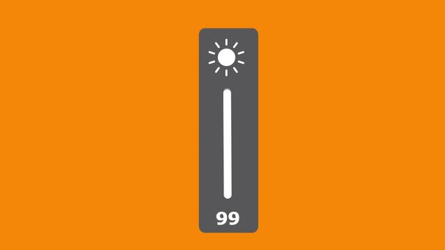 Brightness Level Icon Animation on Black Background