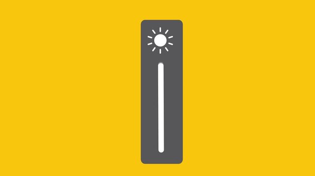 Brightness Level Icon Animation on Black Background