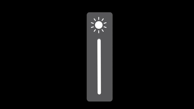 Brightness Level Icon Animation on Black Background