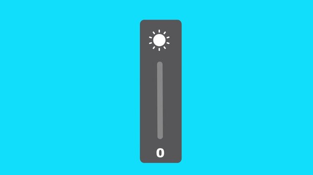 Brightness Level Icon Animation on Black Background
