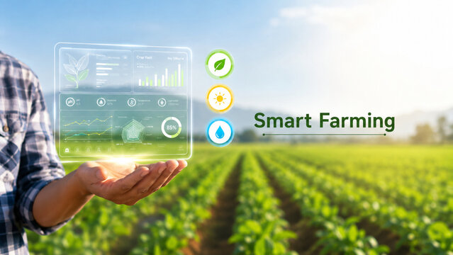 Smart farming hand using futuristic agriculture interface
