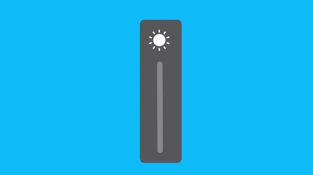 Brightness Level Icon Animation on Black Background