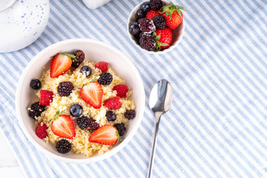 Trendy Viral New Breakfast recipe Mixed Berry Couscous