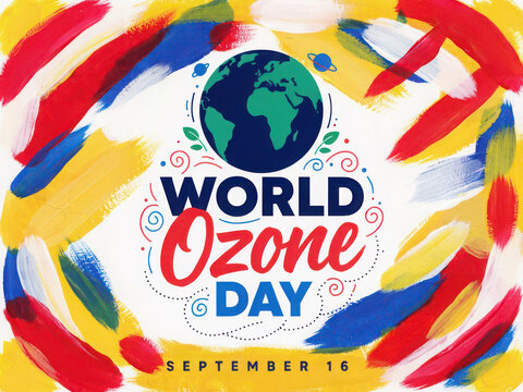 International Ozone Day, World Ozone Day, preservation of the ozone layer poster background 