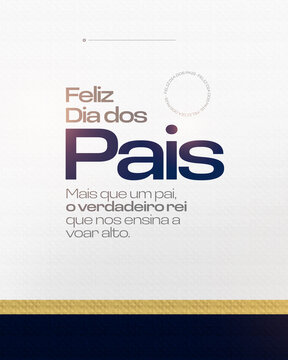 Feliz Dia dos Pais post para instagram e rede social feed Template Pai Papai