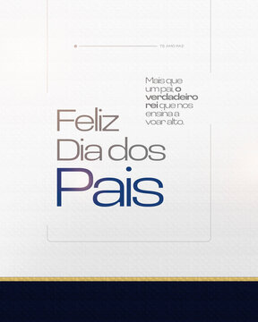 Feliz Dia dos Pais post para instagram e rede social feed Template Pai Papai