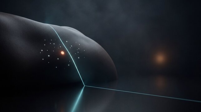 Muttermal-Konstellation leuchtet auf Haut in Nahaufnahme