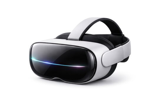 Futuristic virtual reality headset design.