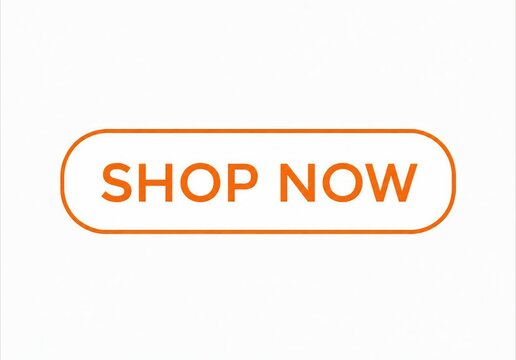 Orange shop now call to action button with white text