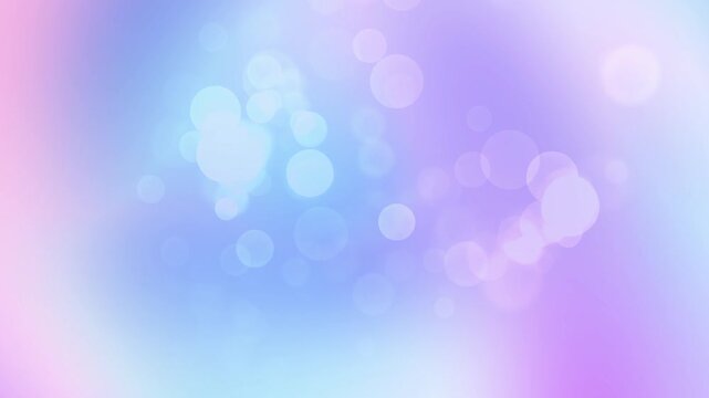 Ethereal pastel blue and soft lavender gradient motion loop with gentle blurred bokeh dots. Ideal for wedding presentation, peaceful video backdrop, and aesthetic wallpaper