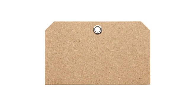 Blank kraft paper tag with metal grommet for price or label