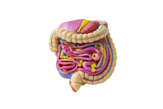 Realistic anatomical model of human digestive system for medical education and presentation