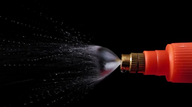 Fine Water Mist Spraying in Slow Motion
