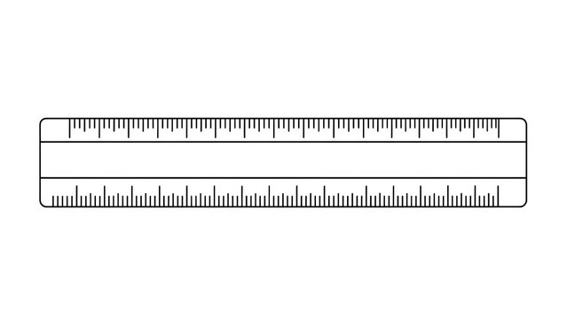 Two rulers on white background.