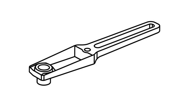 Metal clamp tool illustration on white background.