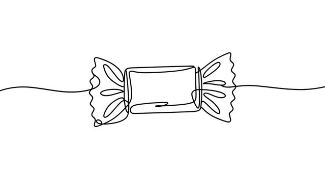 Wrapped candy illustration on white background.