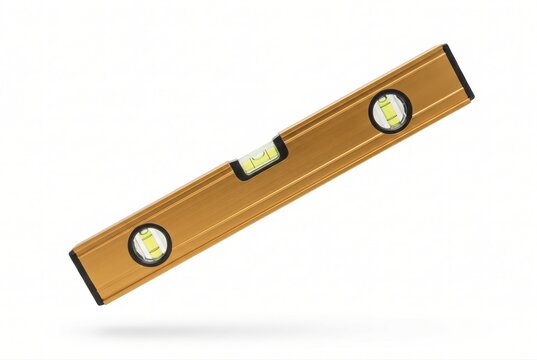 Spirit level tool construction equipment isolated on white background