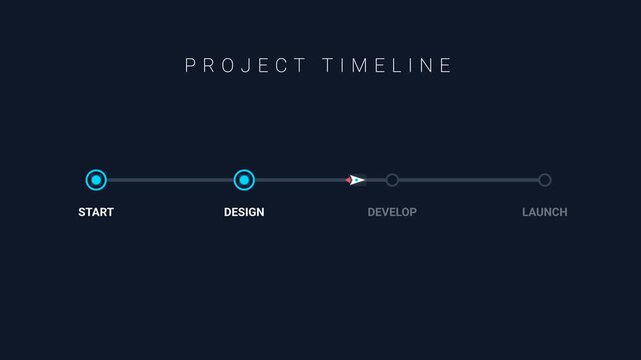 Project Timeline Progress Infographic Animation