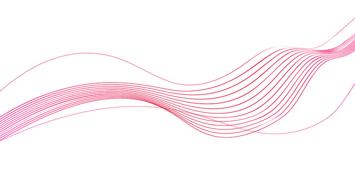 Abstract red wave element