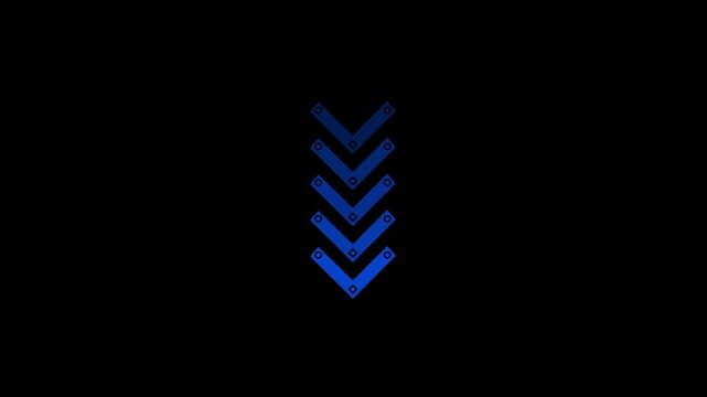 blue down directional Animated arrow for the overlay slide  to down, Swipe down Arrow moving video. blue arrow sign animation, Download icon animation