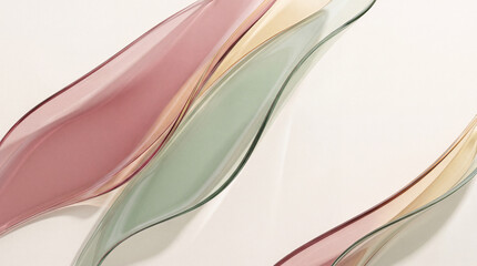 Fototapeta premium Translucent botanical glass sweep background