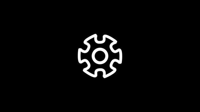 setting Icon vector illustration. Gear Sign icon or Cog settings sign for web and app. Simple black setting gear icon isolated on white background.