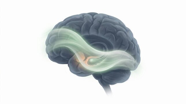 Anatomical view of the limbic system pathway in human brain