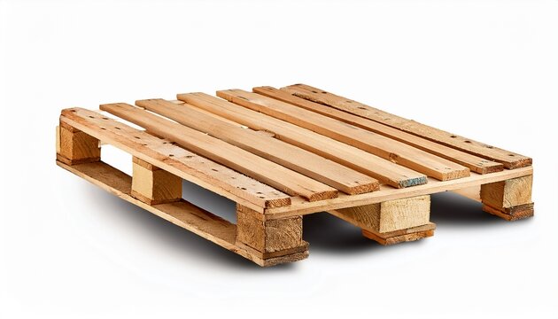 wooden pallet isolated on a transparent or white background