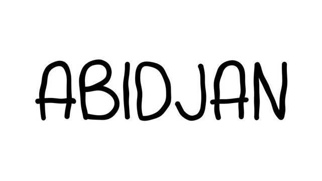 Abidjan Hand Drawn Scribble Text Effect