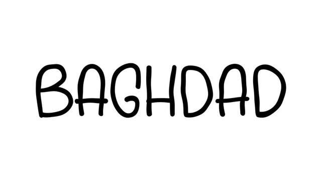 Baghdad Hand Drawn Scribble Text Effect