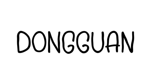 Dongguan Hand Drawn Scribble Text Effect
