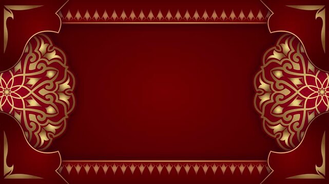 Animated image, a clean, elegant background featuring a rotating gold mandala ornament.