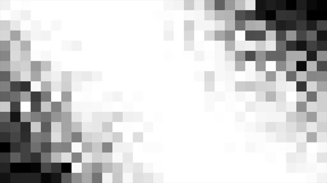 Diagonal Split Pixelated Wipe Transition with Alpha Channel and Black to White Reveal