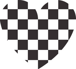 Obraz premium Checkerboard heart