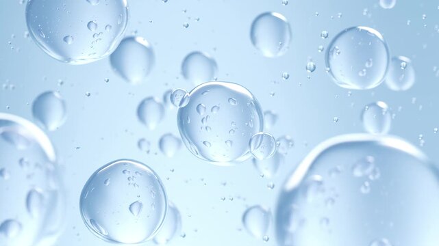 Cosmetic oil or Cosmetic Essence, Liquid Oil bubble background.