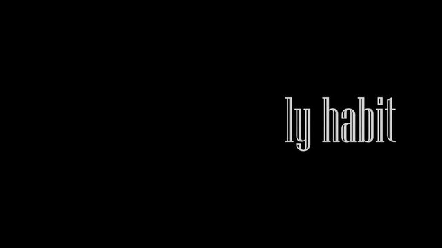 Condensed White Serif Kinetic Typography Animated Text Success Is A Daily Habit
