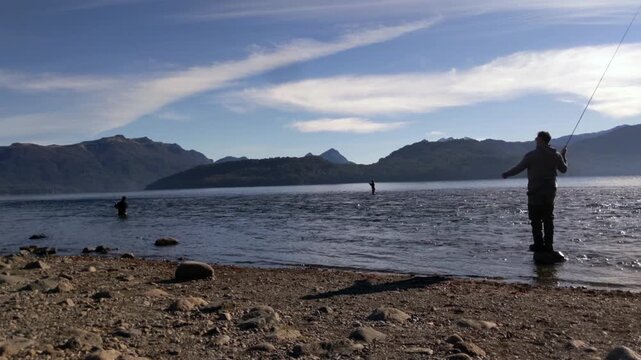 Sport Fishing in Patagonia Argentina Near Nahuel Huapi Lake