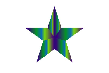 Fototapeta premium Star with gradient fill isolated on transparent background
