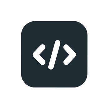 code script icon vector illustration for web programming development software coding element