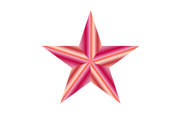 Fototapeta premium Red star isolated on transparent background