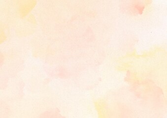 Obraz premium Soft pastel yellow and peach watercolor texture background with paper effect
