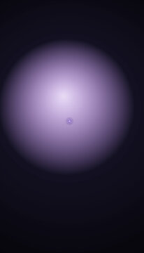 Abstract purple glowing sphere with a central point of light on a dark background isolated on transparent background