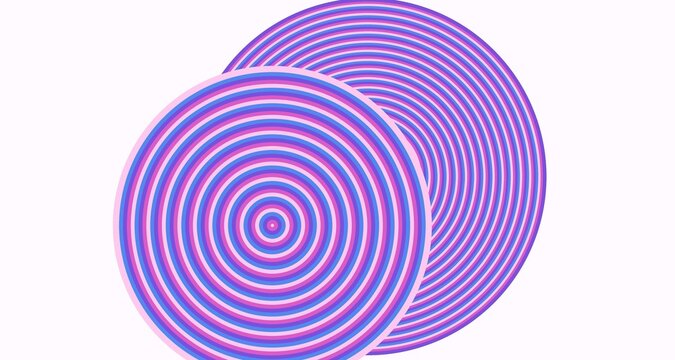 Twisted overlapping color ribbons create hypnotic spiral effect
