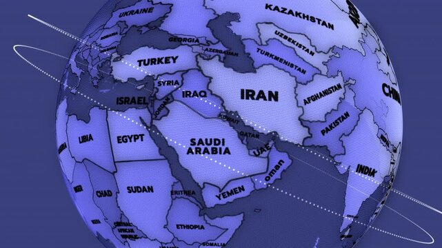 a would map of middle east and asia, 3d rendering, Illustration, middle east map, africa map, asia map, middle east countries

