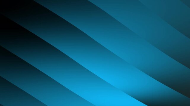 Abstract cyan and blue diagonal stripe background animation with soft linear gradient.