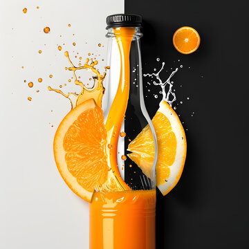 vector illustration of orange juice