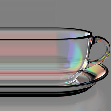 Tasse mit Henkel gestreckt