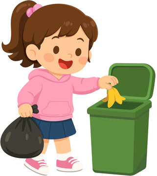 Child Cleaning Trash