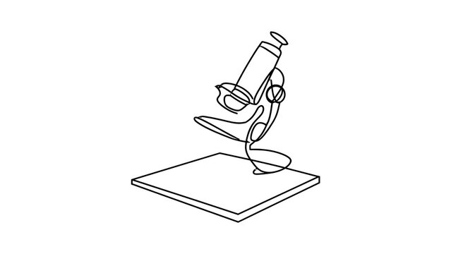 Microscope illustration on white background.
